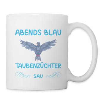 Taubenzüchter Taube Taubenzucht Spruch Brieftaube - Tasse - Weiß - Rechts