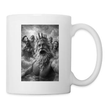 Selfie Poséidon avec les Dieux - Mug blanc - blanc - Droite