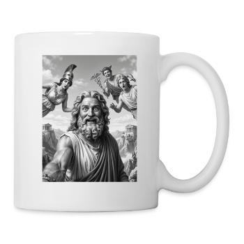 Zeus Selfie mit den Göttern - Tasse - Weiß - Rechts