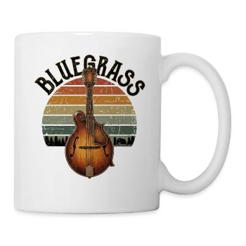 Retro Vintage Bluegrass Mandoline Bluegrass Musik - Tasse - Weiß - Rechts