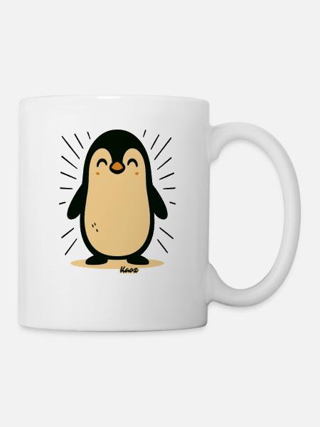 Sunny Penguin Maskottchen - Tasse - Weiß