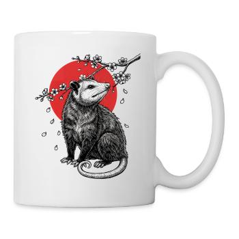 Marder im Kirschblütenmond - Tasse - Weiß - Rechts