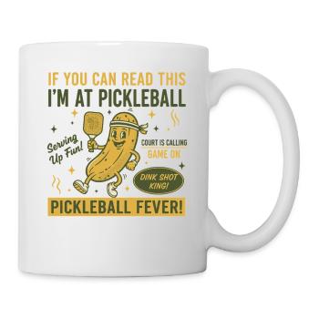 Pickleball-lustiger Spieler liebt Gurkenball - Tasse - Weiß - Rechts