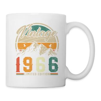 1966 Vintage Retro Geburtstagsgeschenk - Tasse - Weiß - Rechts