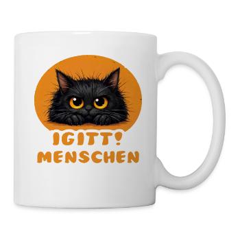 Lustige Igitt ! Menschen Katze - Tasse - Weiß - Rechts