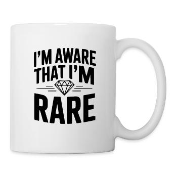 Mir ist bewusst, dass ich selten bin - Tasse - Weiß - Rechts