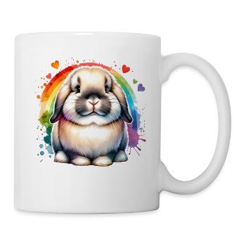 Don du Lapin Bélier Nain - Mug blanc - blanc - Droite