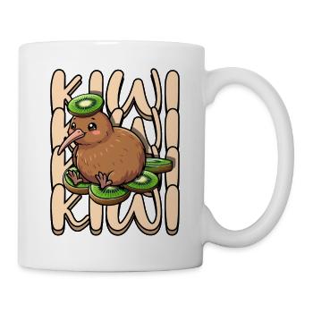Kiwi Oiseau Kiwi Kiwi Mignon Kiwi Nouvelle-Zélande - Mug blanc - blanc - Droite
