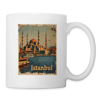 Istanbul Skyline Bosporus Moschee - Tasse - Weiß - Rechts