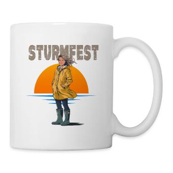 Stormproof North Sea Coastal Child Woman in Frisian Mink - Mug - white - Right