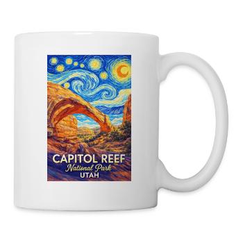 Capitol Reef Nationalpark, Utah Sternennacht - Tasse - Weiß - Rechts