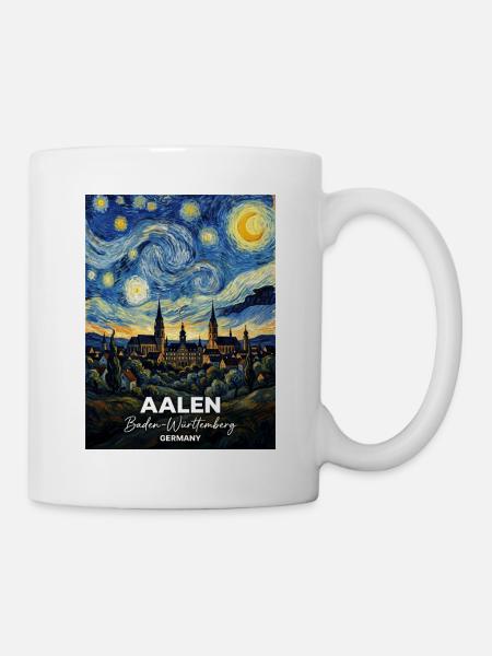 Aalen Sternennacht - Tasse - Weiß
