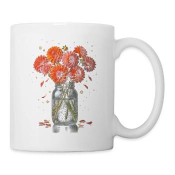 Dahlia in a jar - Mug - white - Right