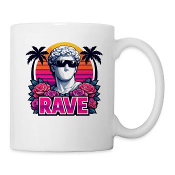 RAVE Retro Statue Sunset for Festival & Party - Mug - white - Right