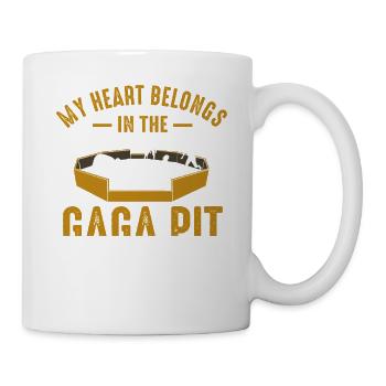 Mein Herz gehört in die Gaga-Grube - Tasse - Weiß - Rechts