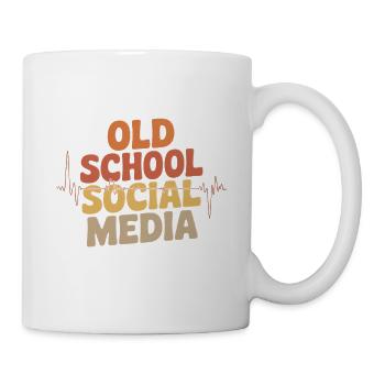Altmodisches Social-Media-Amateurfunk - Tasse - Weiß - Rechts