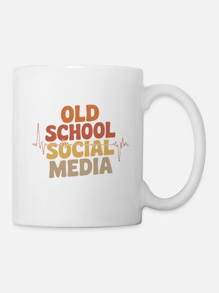 Altmodisches Social-Media-Amateurfunk - Tasse - Weiß