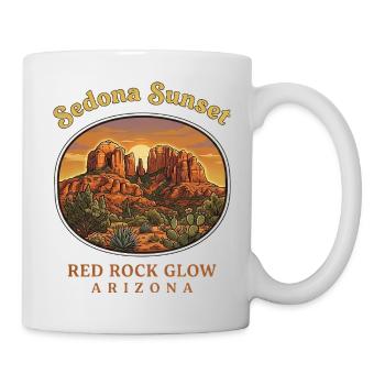 Sedona Arizona Red Rock Sunset Campin - Mug - white - Right