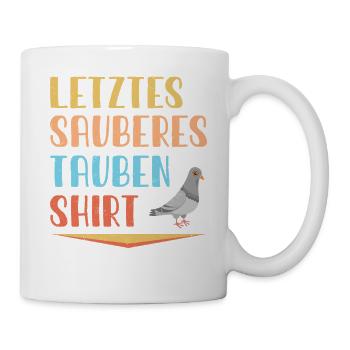 Taubenzüchter Taube Taubenzucht Spruch Brieftaube - Tasse - Weiß - Rechts