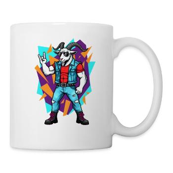 Heavy Metal Rocker Goat Goat Rock Music - Mug - white - Right