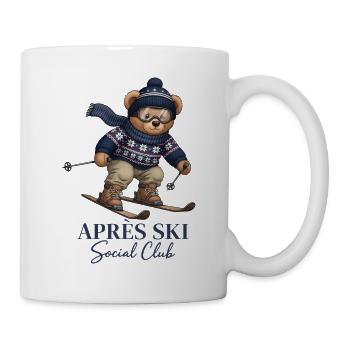 Apres Ski Social Club Bär Skifahren Wintersport - Tasse - Weiß - Rechts
