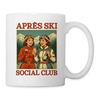 Retro Après Ski Club Damen - Tasse - Weiß - Rechts