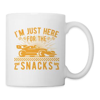Voitures de slot & snacks cadeau de course de voitures de course de voitures à futs - Mug blanc - blanc - Droite