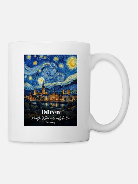 Düren Germany Sternennacht - Tasse - Weiß