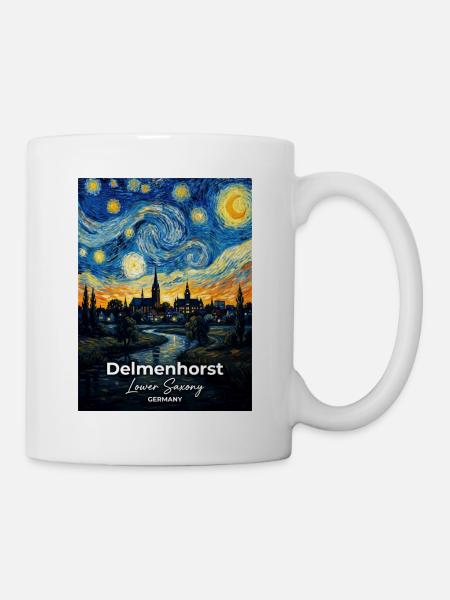 Delmenhorst Germany Sternennacht  - Tasse - Weiß