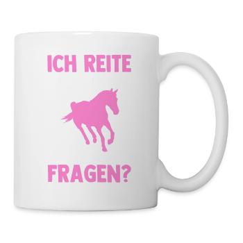 Reiten Pferdeliebhaber Reiterhof Pferde - Tasse - Weiß - Rechts