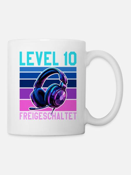 10. Geburtstag Junge Mädchen Legende Level 10 - Tasse - Weiß