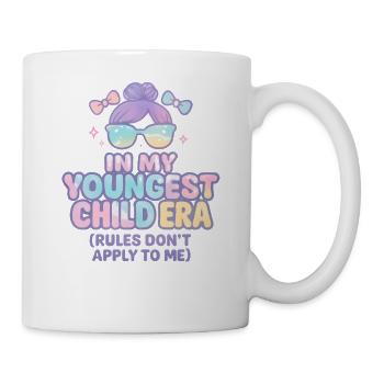 Dans l’humour de l’ère de My Younger Child et de la famille des filles - Mug blanc - blanc - Droite