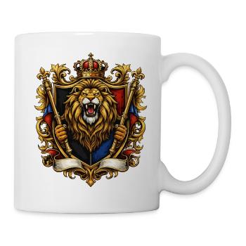 Armoiries du Lion Royal - Mug blanc - blanc - Droite