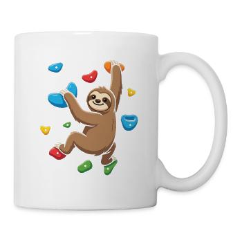 Grimpeuse paresseuse Grimpe de bloc adorable - Mug blanc - blanc - Droite