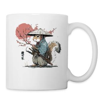 Squirrel Samurai in Sakura Robes - Mug - white - Right