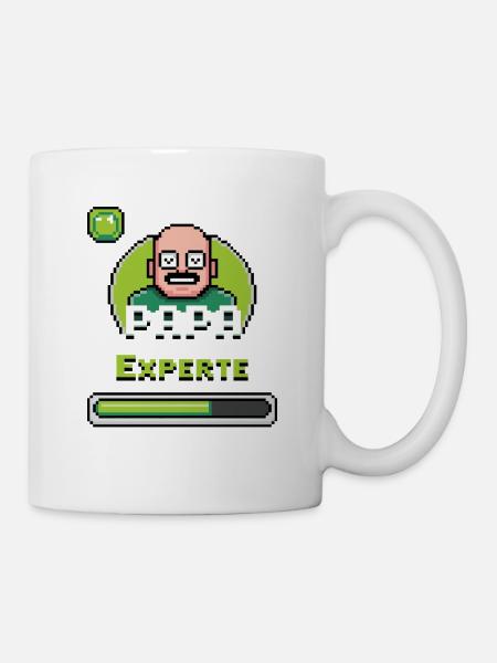 Papa Gaming Experte Level Design - Tasse - Weiß