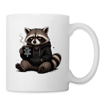 Thème du Sweat à Capuche Raccoon - Mug blanc - blanc - Droite