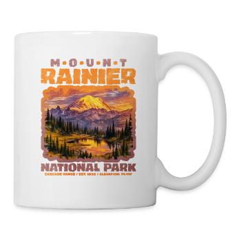 Mount Rainier National Park Panorama - Mug - white - Right