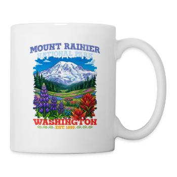 Mount Rainier National Park Washington - Tasse - Weiß - Rechts