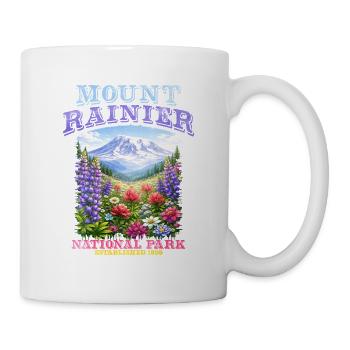 Mount Rainier National Park Flower Garden - Mug - white - Right