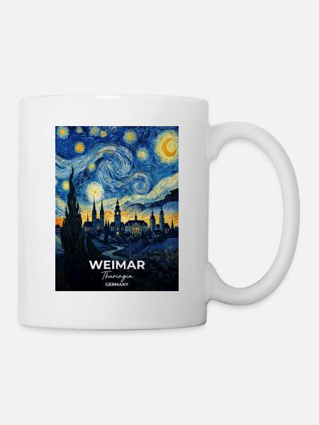 Weimar Germany Stadtansicht - Tasse - Weiß