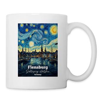 Flensburg Germany Sternennacht - Tasse - Weiß - Rechts