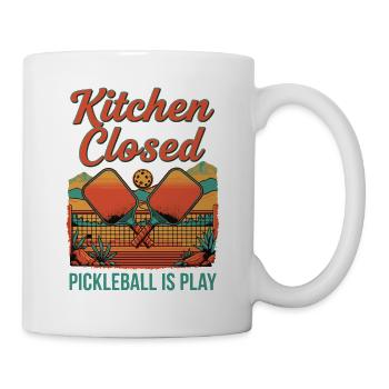 Pickleball Kitchen Closed Pickleball Is Play Funny - Mug - white - Right