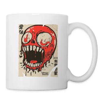 Skull Pop Art - Tasse - Weiß - Rechts