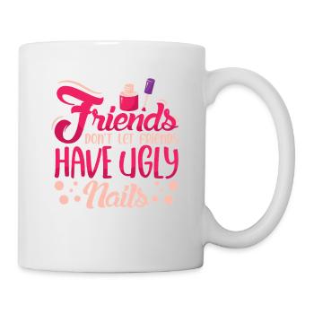 Nageldesigner Nageldesignerin Kosmetik Nagelstudio - Tasse - Weiß - Rechts