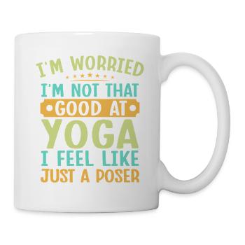 Yoga Juste un Poseur Yoga Drôle - Mug blanc - blanc - Droite