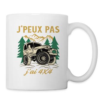 J’Peux Pas J’ai 4x4 Humour Off Road Tout Terrain - Mug blanc - blanc - Droite