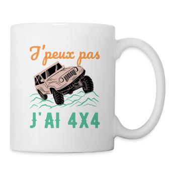 J’Peux Pas J’ai 4x4 Humour Off Road Tout Terrain - Mug blanc - blanc - Droite