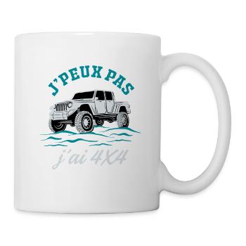 J’Peux Pas J’ai 4x4 Humour Off Road Tout Terrain - Mug blanc - blanc - Droite