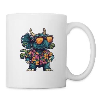 Dinosaur triceratops Comic Holiday - Mug - white - Right